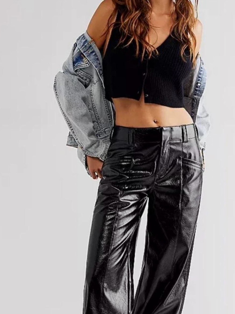 Free People / We the Free - It Factor Patent Vegan Leather Pants